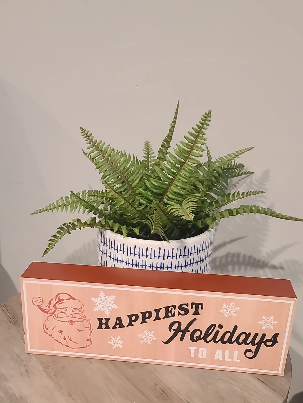 Feliz Navidad Holiday Decorative Sign - Green and Red